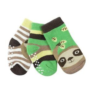 Silas the Sloth Socks for Babies Pkg of 3